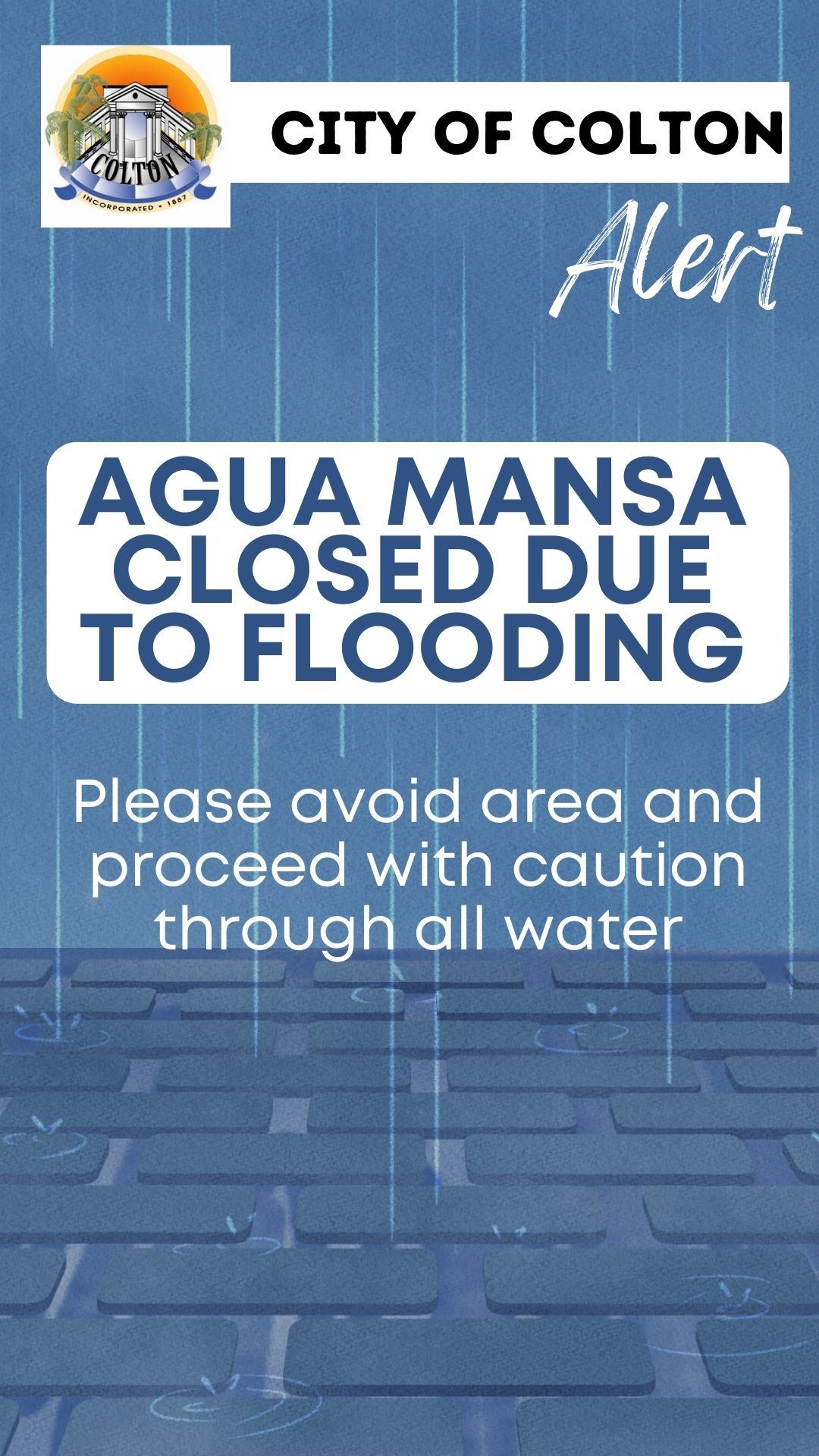 Agua Mansa Road Closed