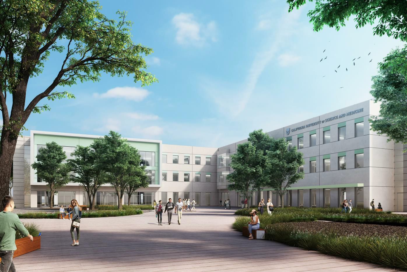 An artistic representation of a building project